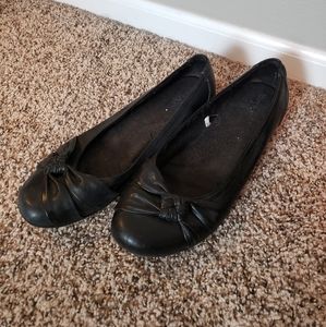Black, business casual flats